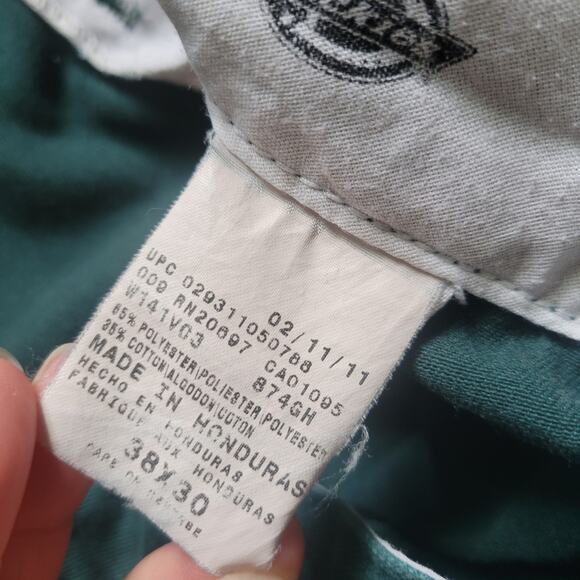 Mens 38x30 Dickies 874 Original Fit Work Pants Dark Forest Green Straight Leg - Picture 3 of 5